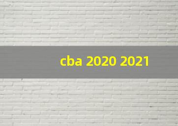 cba 2020 2021